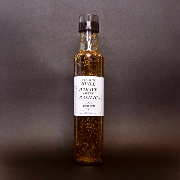 Huile d'olive au basilic - 25cl
