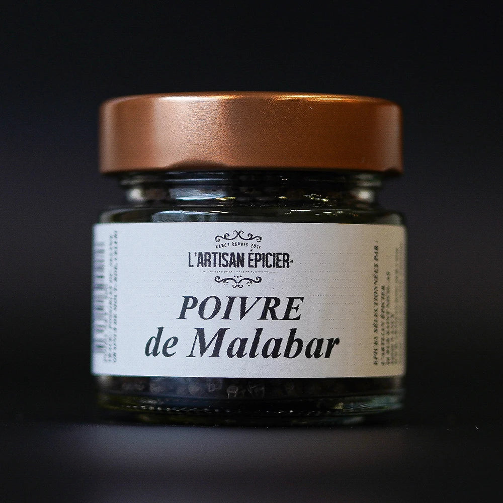 Poivre noir de Malabar - Inde - 50g/pot