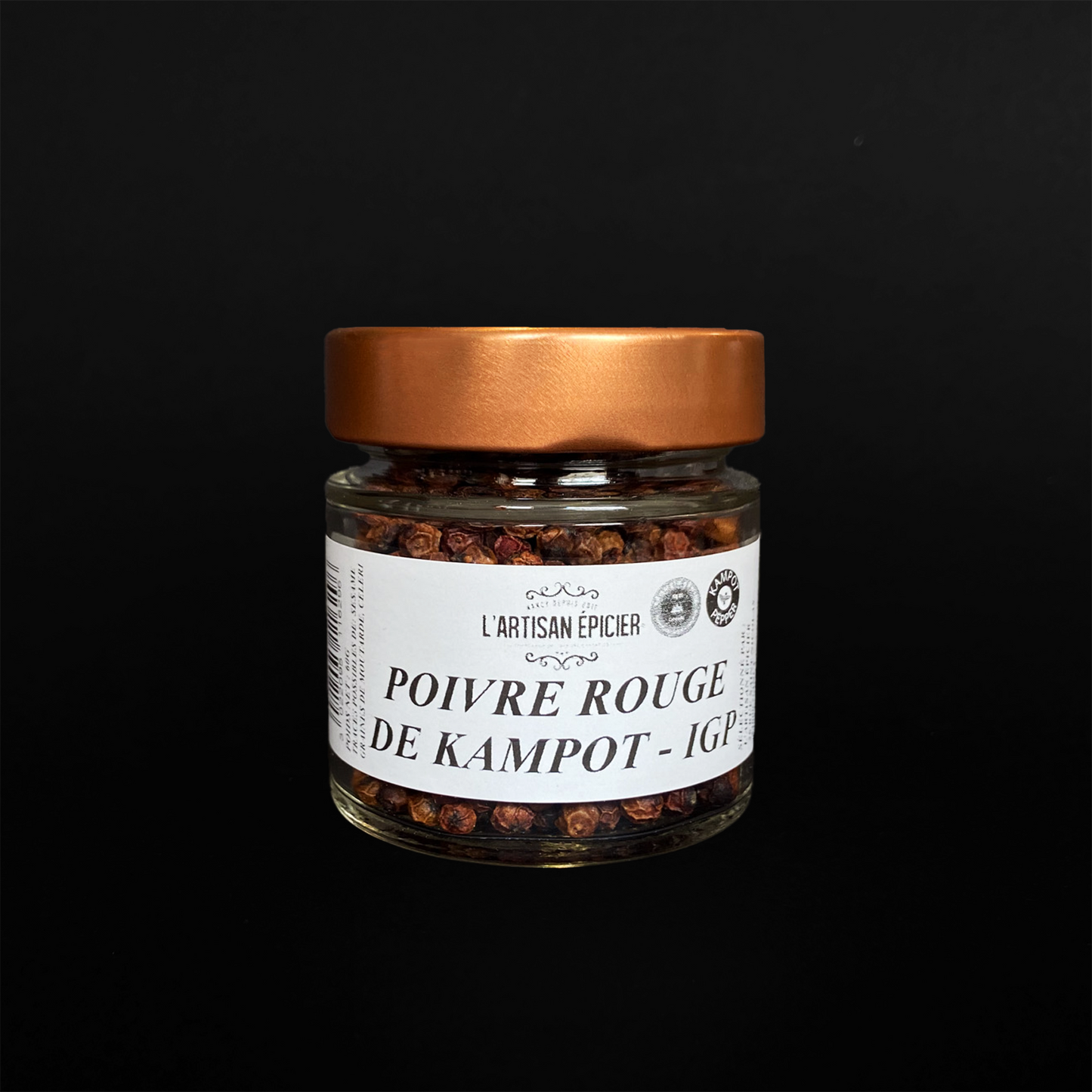 Poivre rouge de Kampot IGP (Cambodge) - 60g/pot